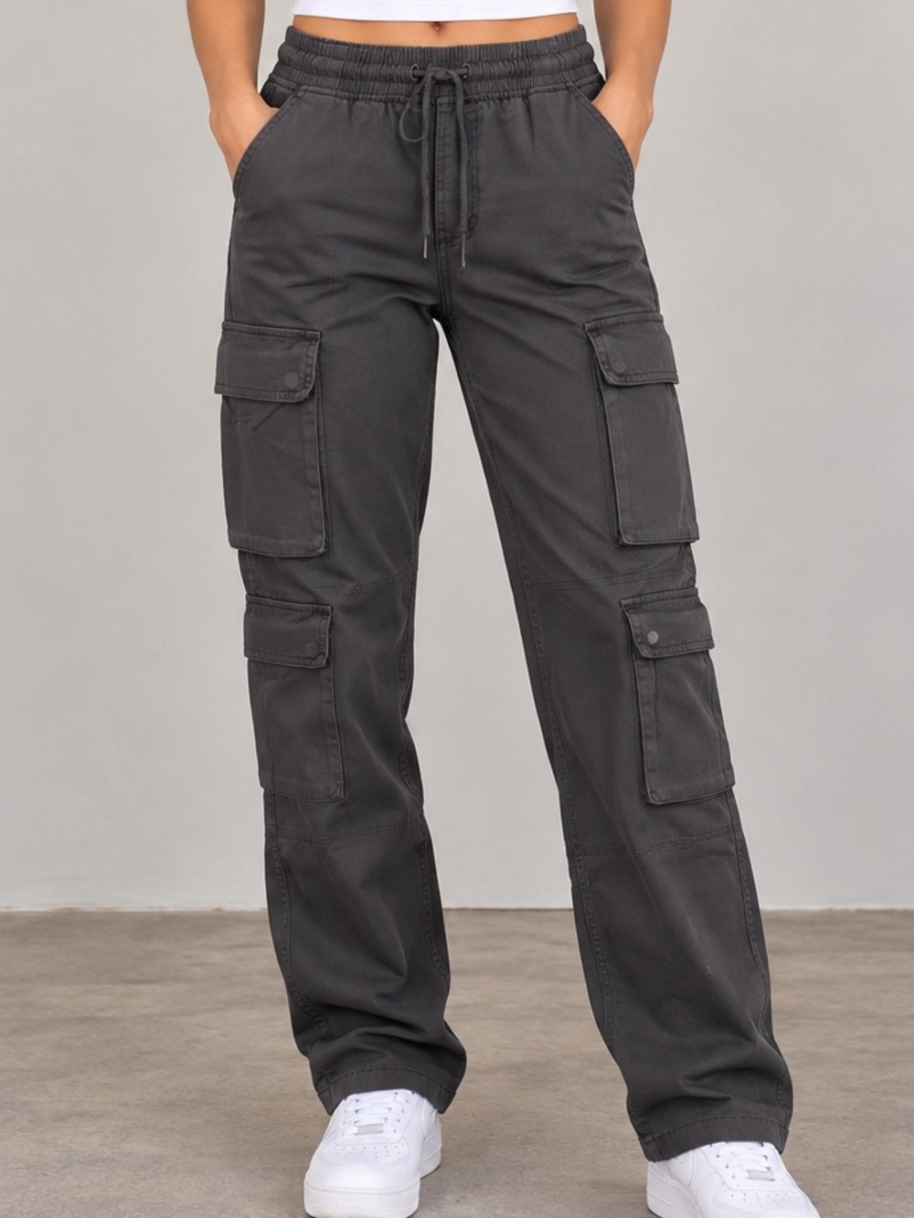 Forever 21 Cargo Pants Womens Size XS Charcoal Hiking Gorpcore Workwear
